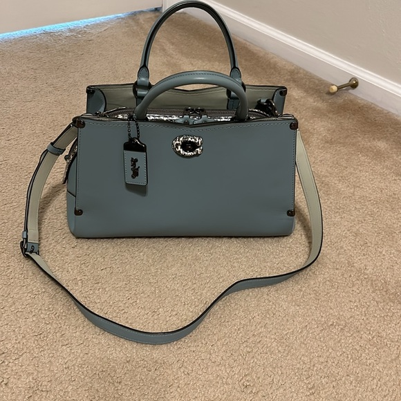 Rare exotic Coach bag - Mason carryall satchel with snakeskin detailing - Picture 3 of 16